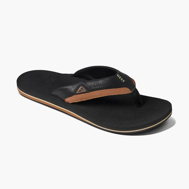 Reef Cushion Dawn Black Tan Flip Flops